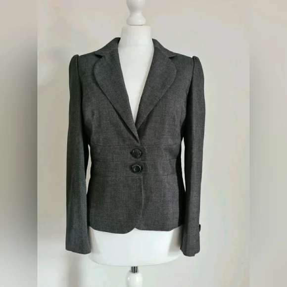 Marks & Spencer grey jacket size 12 blazer button fastening - Picture 1 of 7